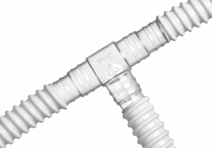 3 weg T connector 18/16 mm voor flexibele condensslang