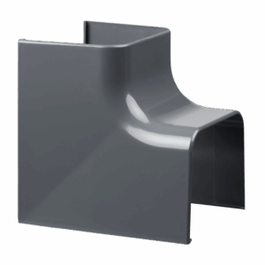 Haakse binnenbocht GRIJS 80x60 mm voor airco montagekanaal
