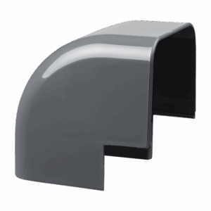 Haakse buitenbocht GRIJS 80x60 mm voor airco montagekanaal DOOS met 9 stuks