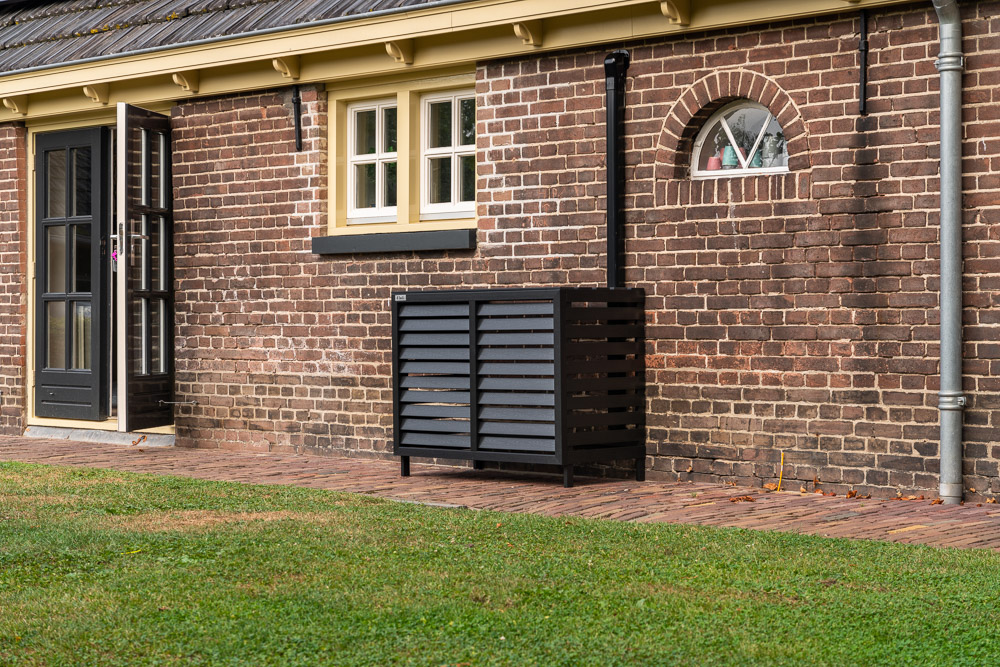 Airco-Cover Floli Kunststof Houtlook ZWART - Afbeelding 10