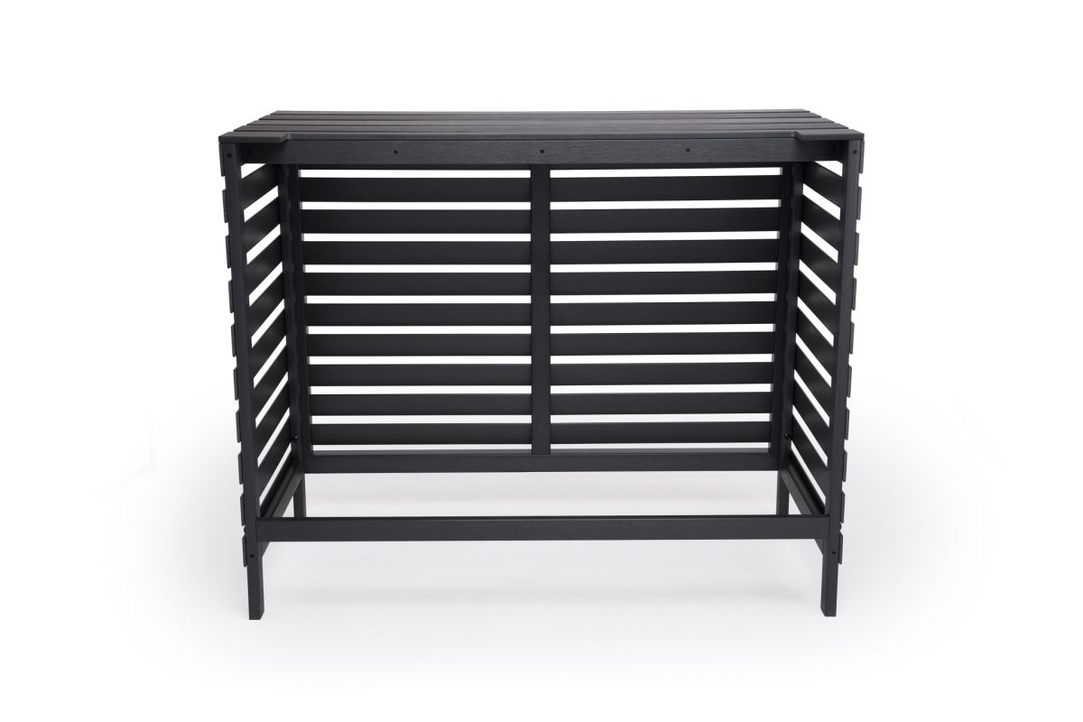 Airco-Cover Floli Kunststof Houtlook ZWART - Afbeelding 4