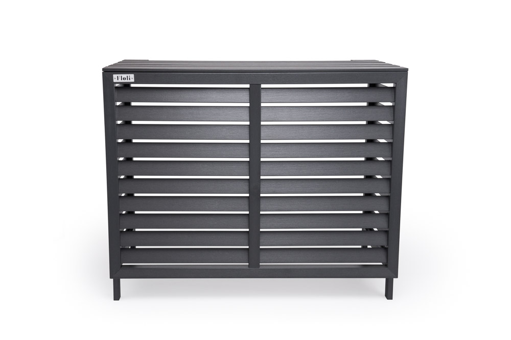 Airco-Cover Floli Kunststof Houtlook GRIJS