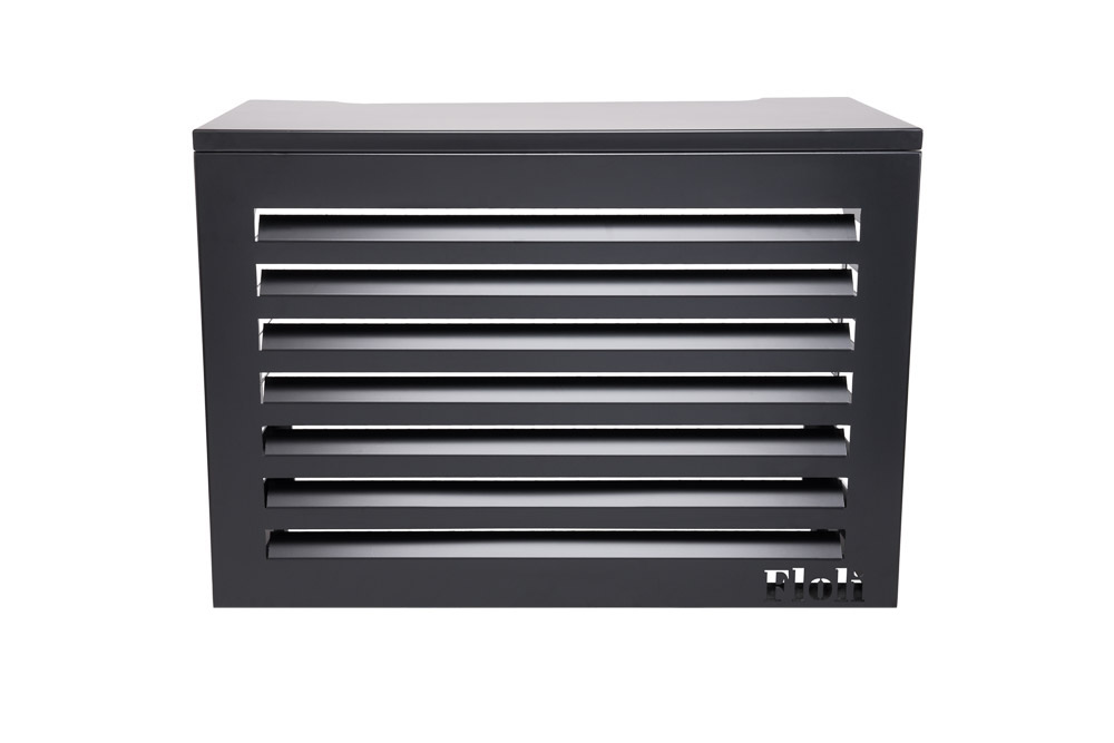 Airco-Cover Aluminium Floli ZWART - LARGE