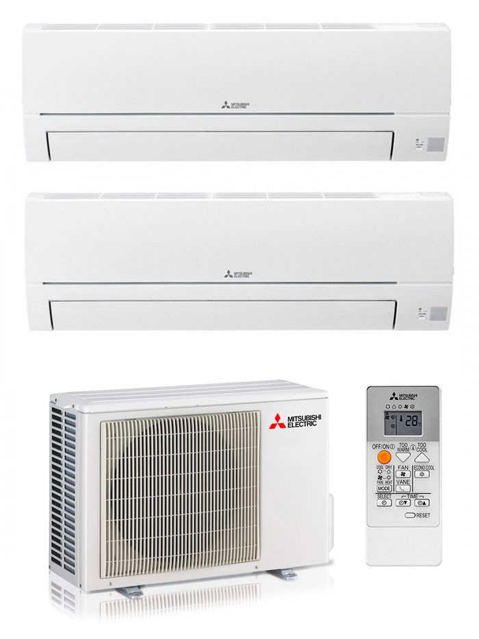Mitsubishi Electric Duo-Split Wand Airco 9000+9000