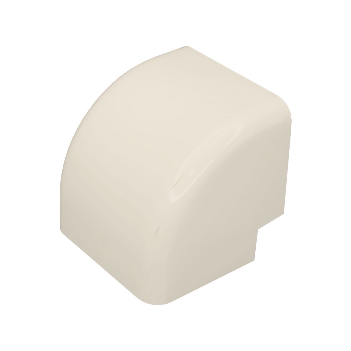 Haakse buitenbocht Crèmewit 80x60 mm voor airco montagekanaal