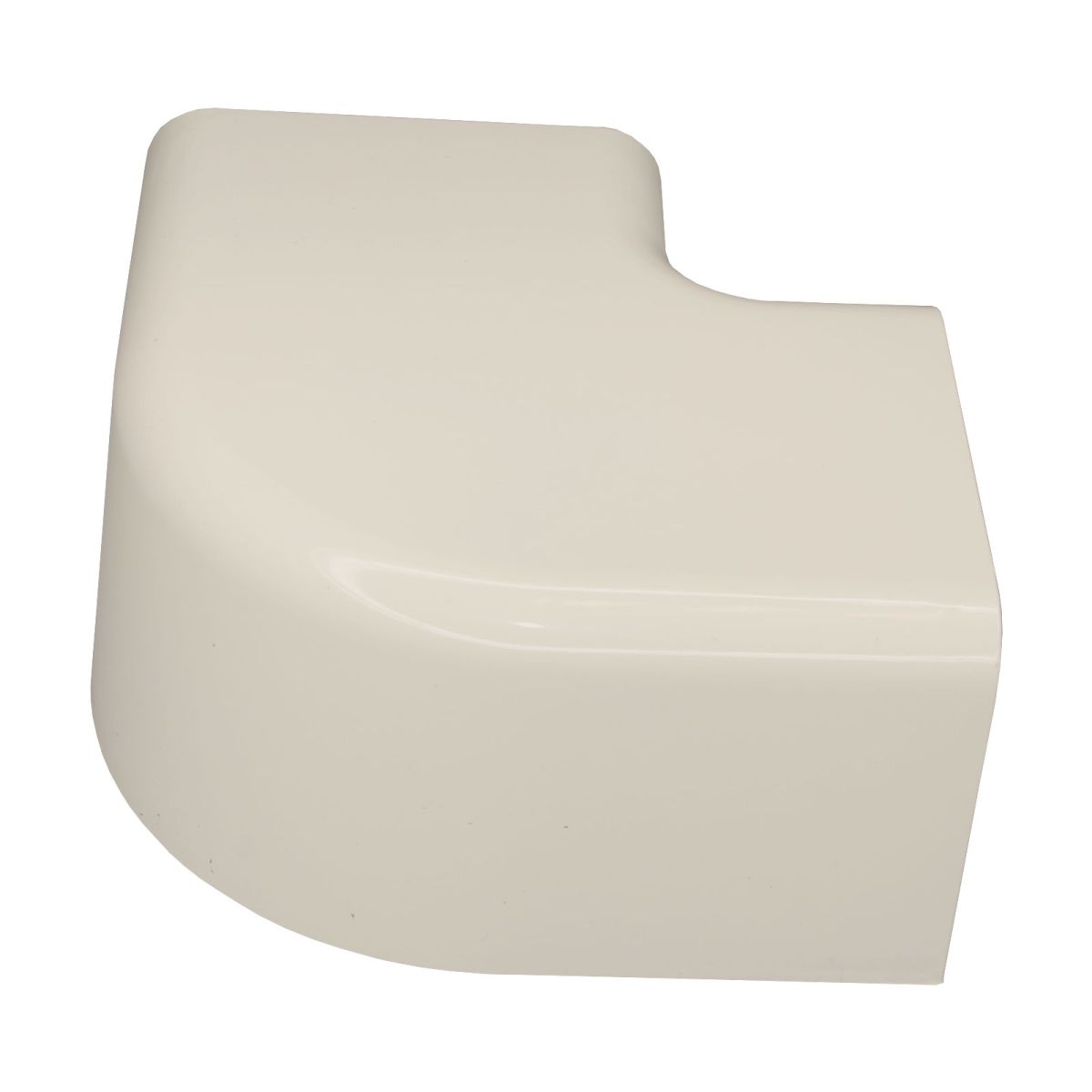 Haakse platte bocht Crèmewit 80x60 mm voor airco montagekanaal DOOS 8 stuks - Afbeelding 2