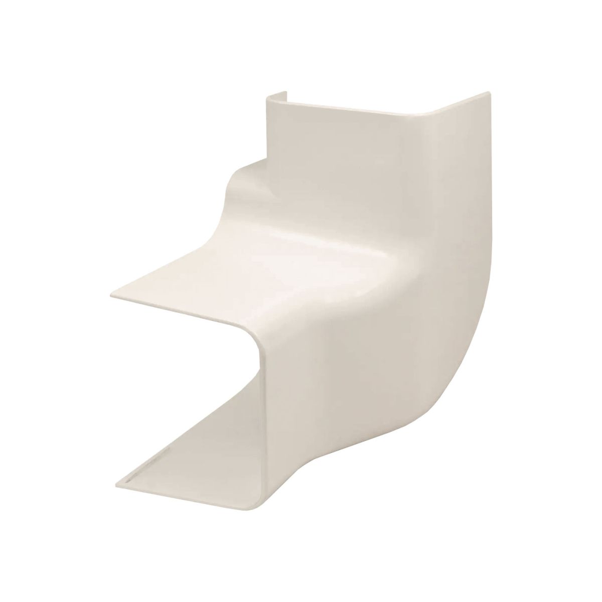 Linker bocht - verticaal / horizontaal Crèmewit 80x60 mm voor airco montagekanaal DOOS met 4 stuks