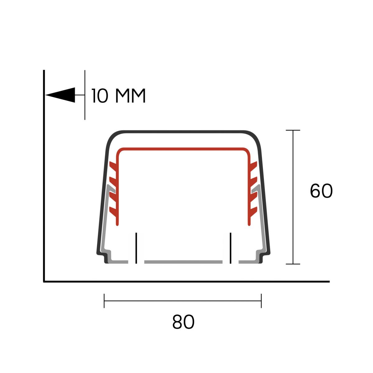 Airco montagekanaal Crèmewit 80x60 mm - 2Meter DOOS met 8 stuks - Afbeelding 2