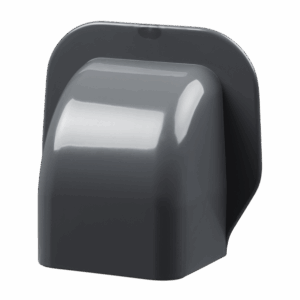 Muurkap GRIJS 80x60 mm voor airco montagekanaal DOOS met 6 stuks