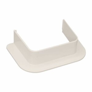 Muurrosette vlak Crèmewit 80x60 mm voor airco montagekanaal DOOS met 16 stuks