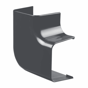 Haakse platte bocht GRIJS 80x60 mm voor airco montagekanaal