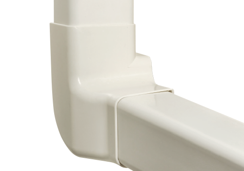 Rechter bocht - verticaal / horizontaal Crèmewit 80x60 mm voor airco montagekanaal DOOS - Afbeelding 2