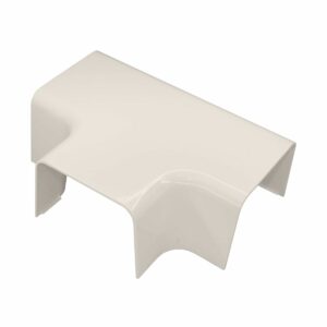 T-Stuk Crèmewit 80x60 mm voor airco montagekanaal DOOS met 4 stuks