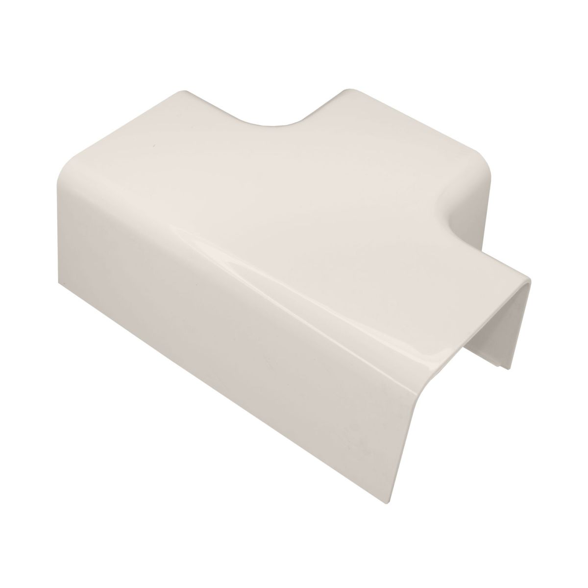 T-Stuk Crèmewit 80x60 mm voor airco montagekanaal DOOS met 4 stuks - Afbeelding 2