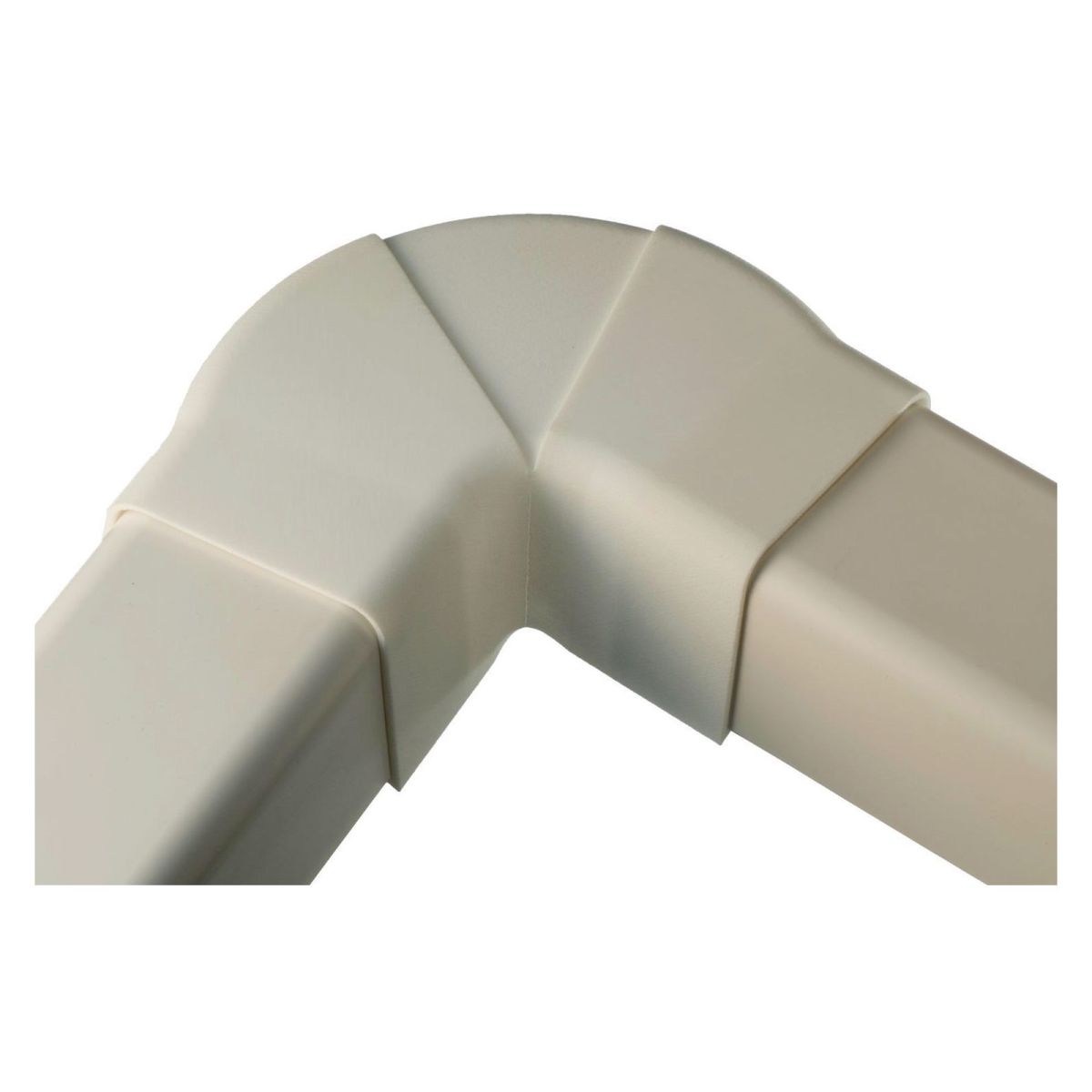 Traploos verstelbare bocht Crèmewit 80x60 mm voor airco montagekanaal DOOS met 6 stuks