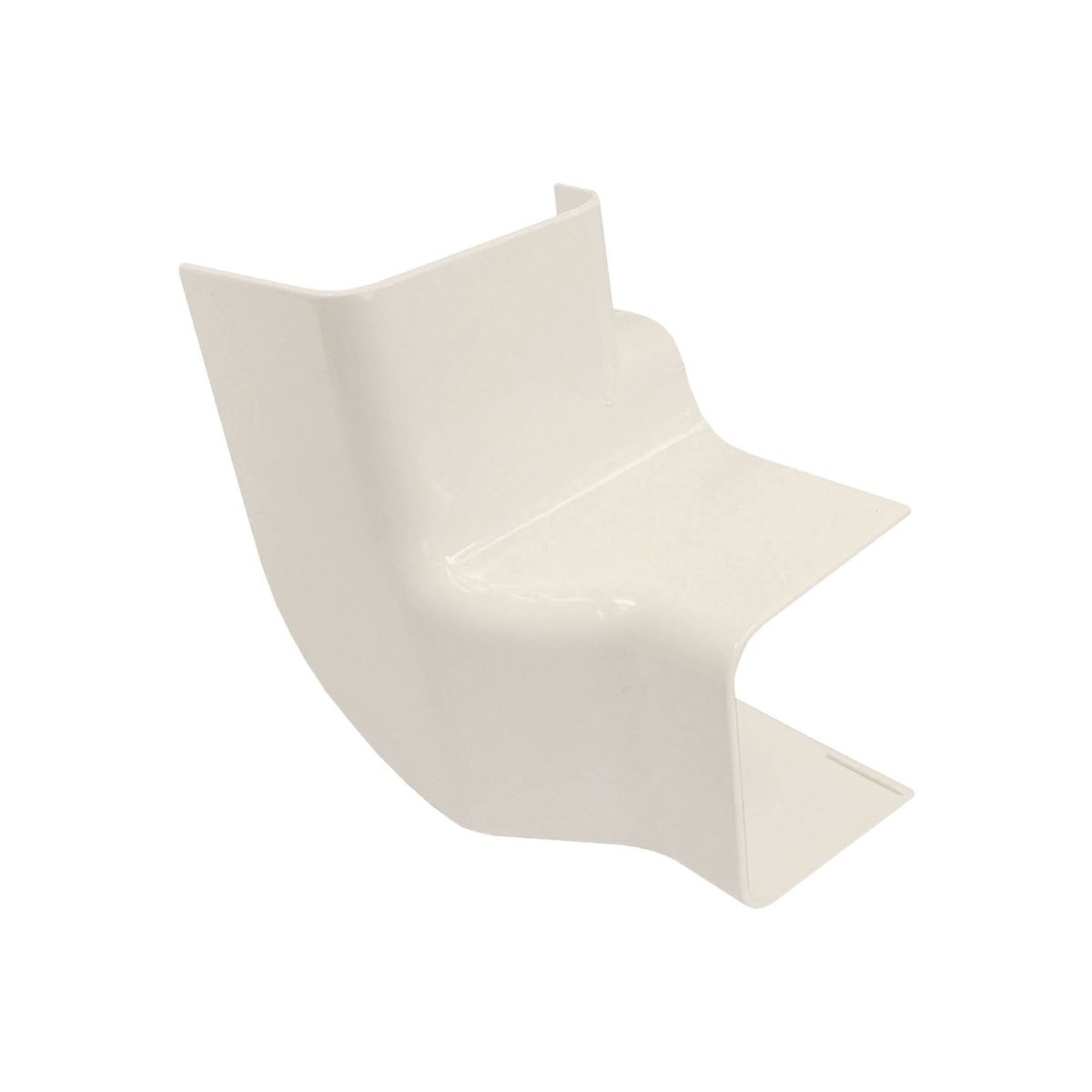 Rechter bocht - verticaal / horizontaal Crèmewit 80x60 mm voor airco montagekanaal